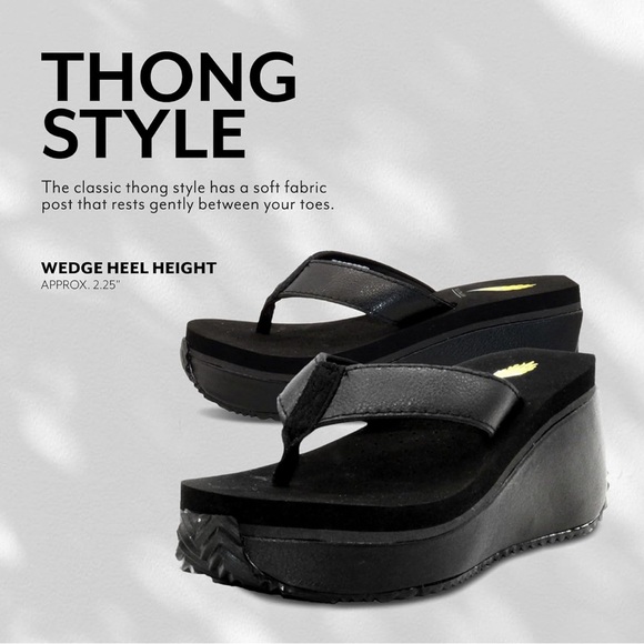 Volatile Black Platform Sandals - Picture 5 of 8
